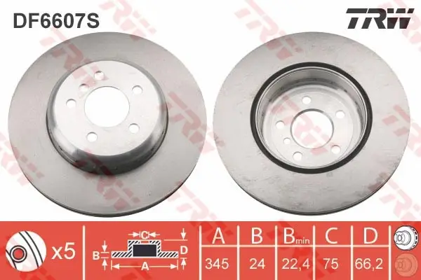 TRW DF6607S PERFORMANCE ROTOR DISC