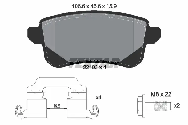 TEXTAR 2210301 BRAKE PADS