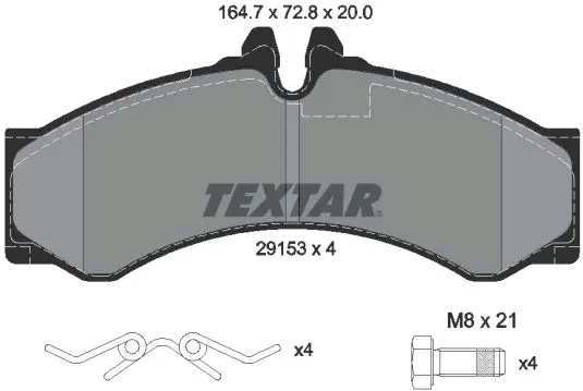 TEXTAR 2915301 BRAKE PADS