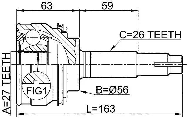 FeBest 0110-018 CV-JOINT