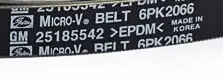 CHEVROLET 25185542 MULTIRIB BELT