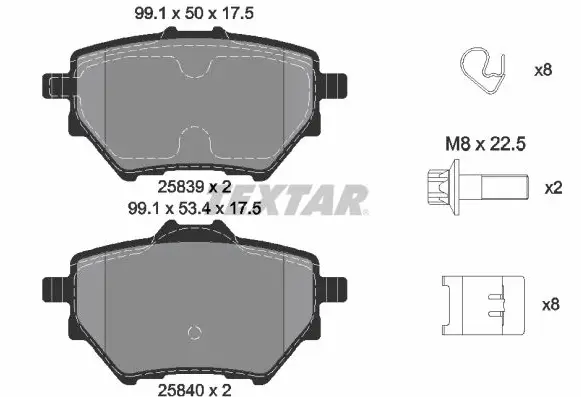 TEXTAR 2583901 BRAKE PADS