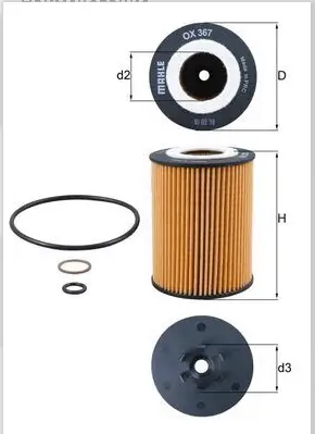 MAHLE/KNECHT OX 367D OIL FILTER (ELEMENT)