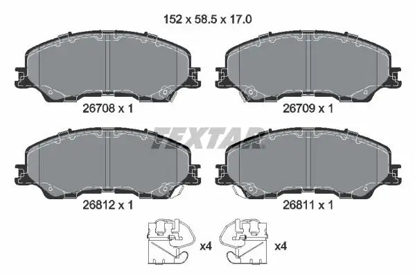 TEXTAR 2670801 BRAKE PADS