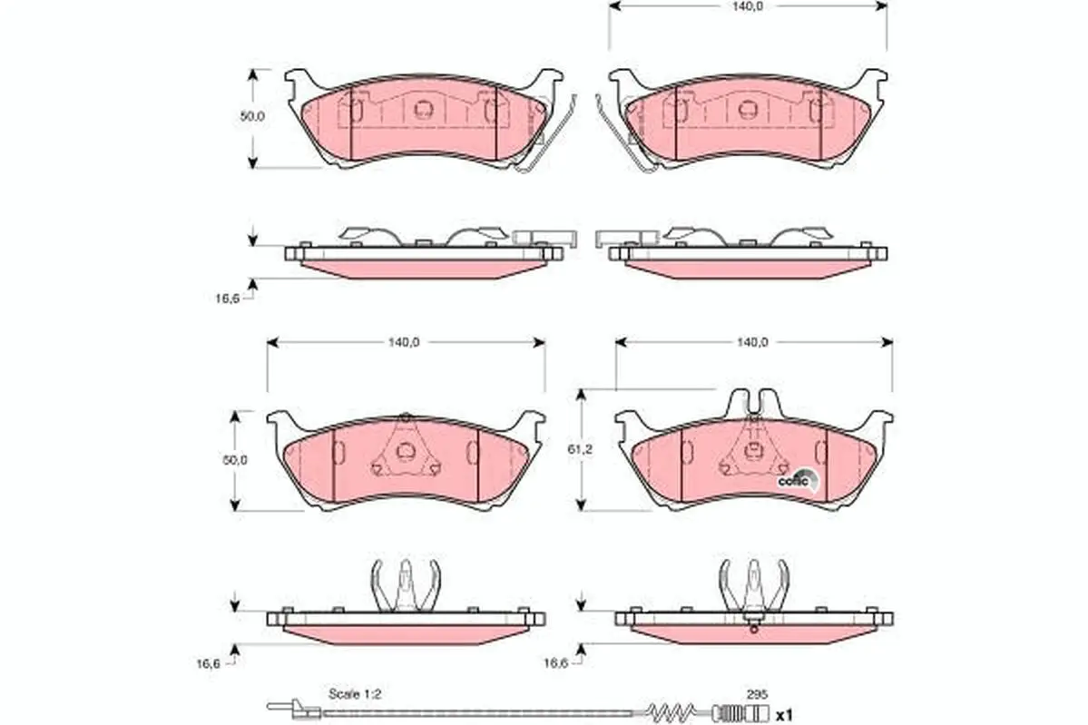 TRW GDB1456 BRAKE PADS