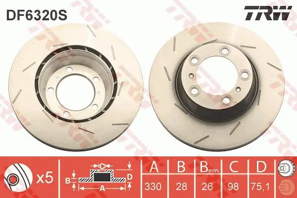 TRW DF6320S ROTOR DISC