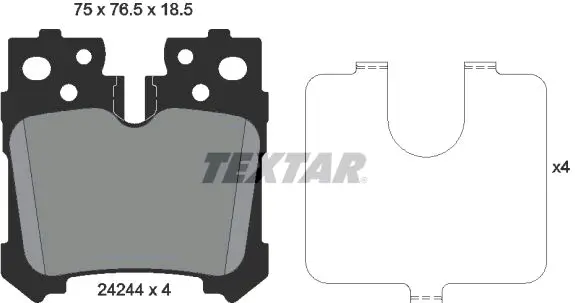 TEXTAR 2424401 BRAKE PADS