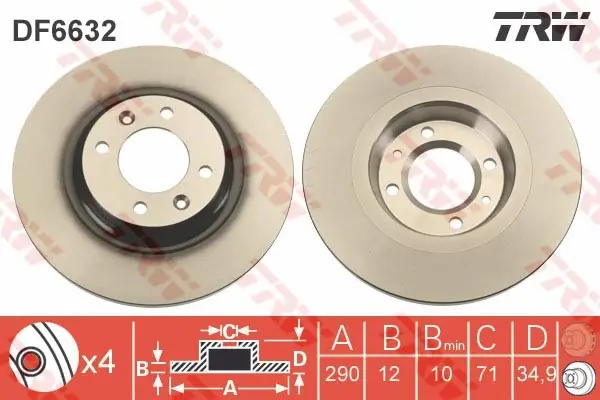 TRW DF6632 ROTOR DISC