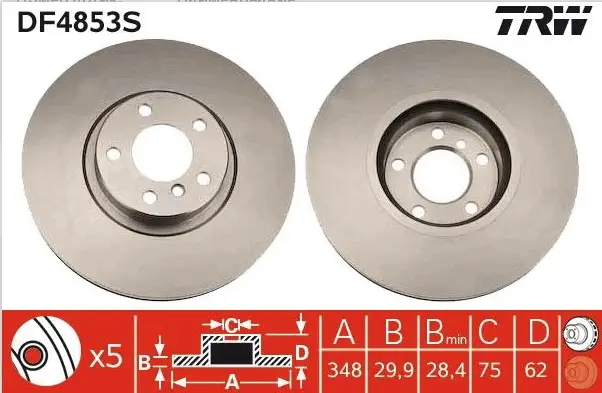TRW DF 4853S ROTOR DISC