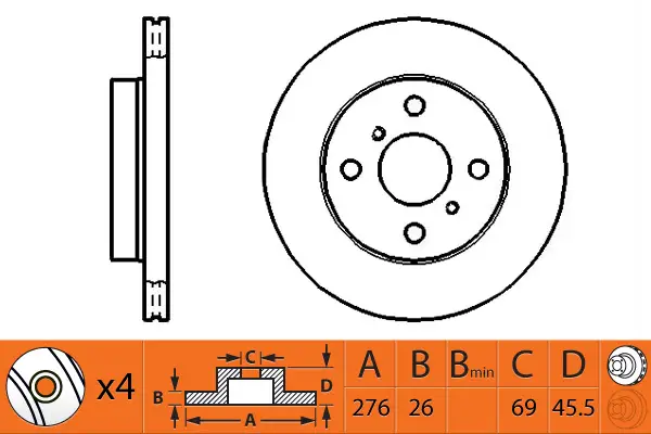NiBK RN1237V ROTOR DISC