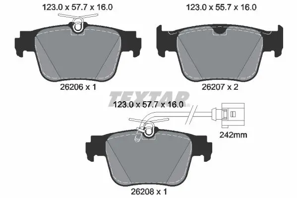 TEXTAR 2620603 BRAKE PADS