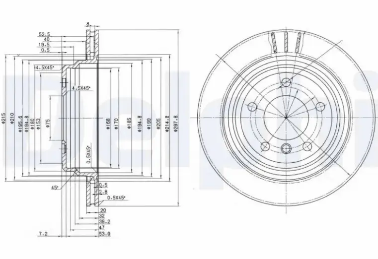 DELPHI BG3042 ROTOR DISC
