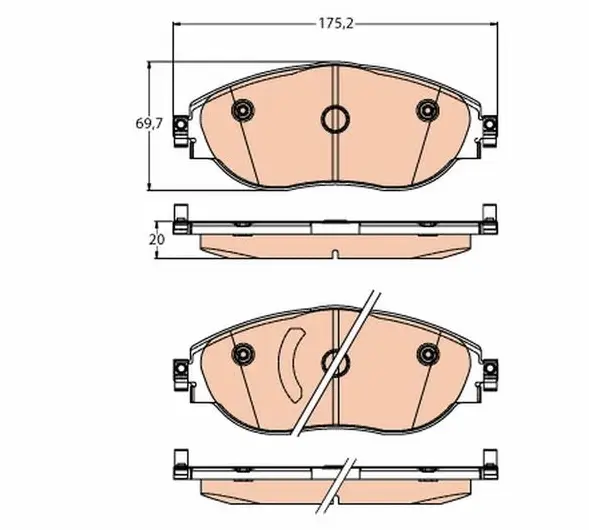 TRW GDB2219 BRAKE PADS