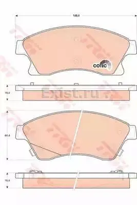 TRW GDB1843 BRAKE PADS