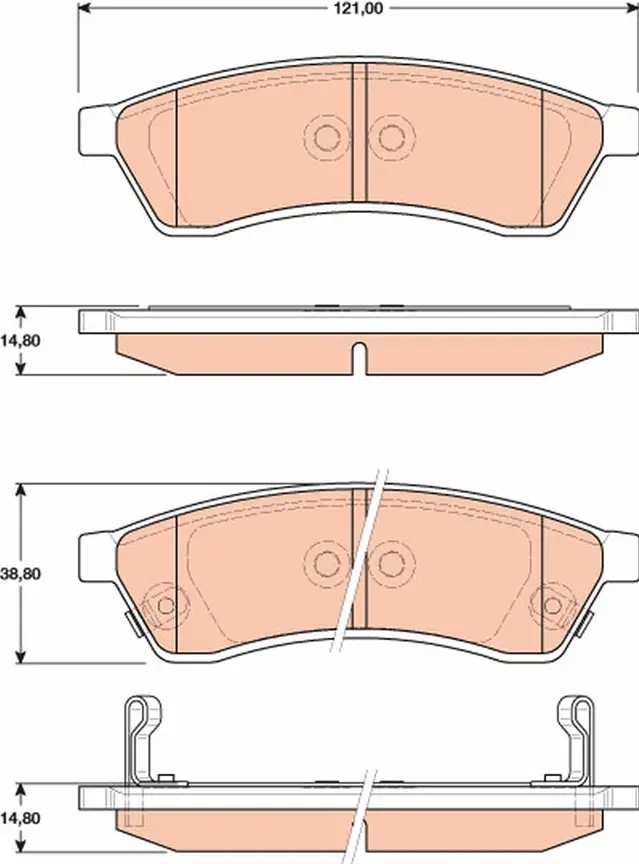 TRW GDB4172 BRAKE PADS