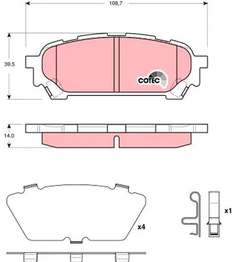 TRW GDB3395 BRAKE PADS