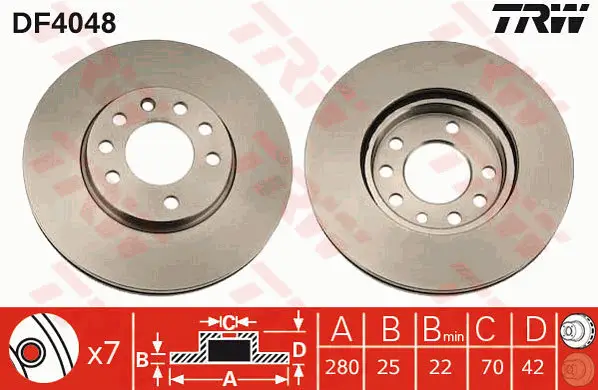 TRW DF4048 ROTOR DISC