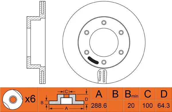 NiBK RN1005V ROTOR DISC