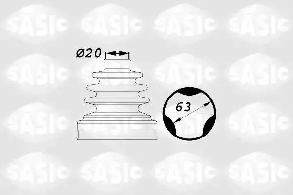 SASIC 1900003 DRIVE SHAFT BOOT