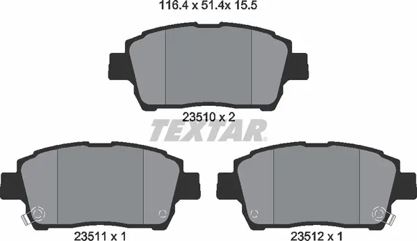 TEXTAR 2351002 BRAKE PADS