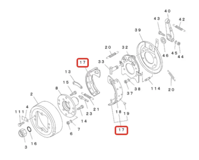 ISUZU 1-46220-015-0 BRAKE SHOE
