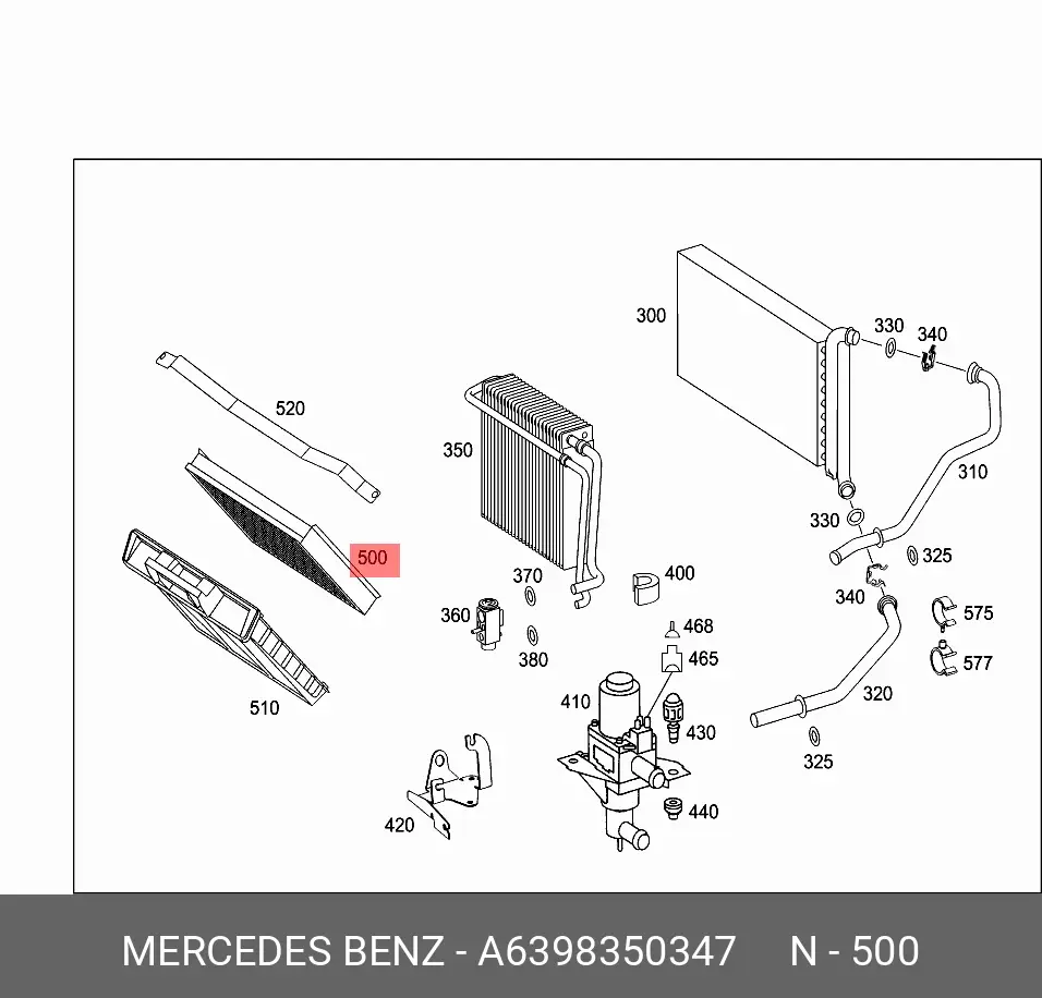 MERCEDES-BENZ A 639 835 03 47 CABIN FILTER