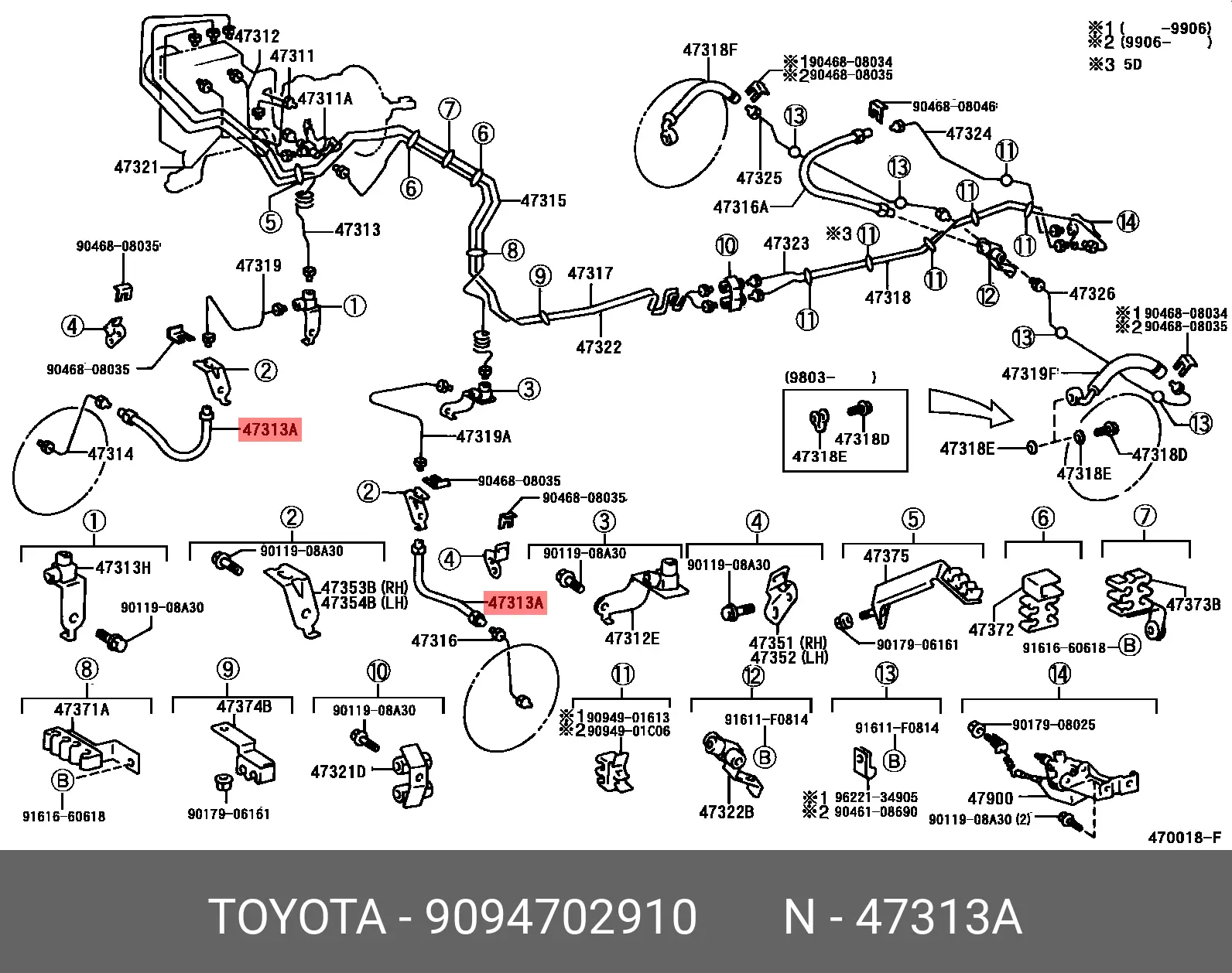 TOYOTA 90947-02910 BRAKE HOSE