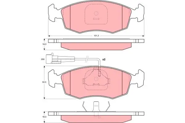 TRW GDB1341 BRAKE PADS