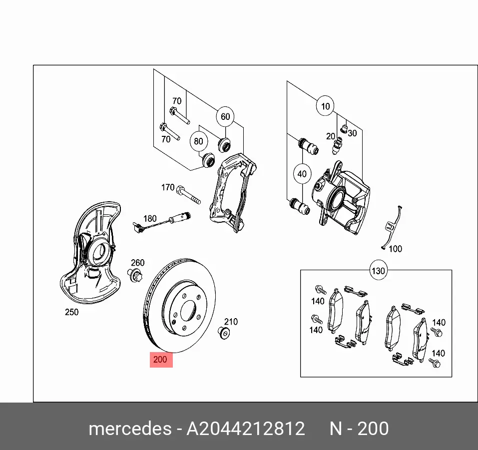 MERCEDES-BENZ A 204 421 28 12 PERFORMANCE ROTOR DISC