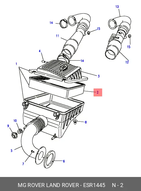 LAND ROVER ESR1445 AIR FILTER