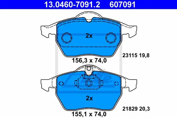 ATE 13046070912 BRAKE PADS