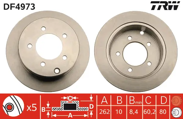 TRW DF4973 ROTOR DISC