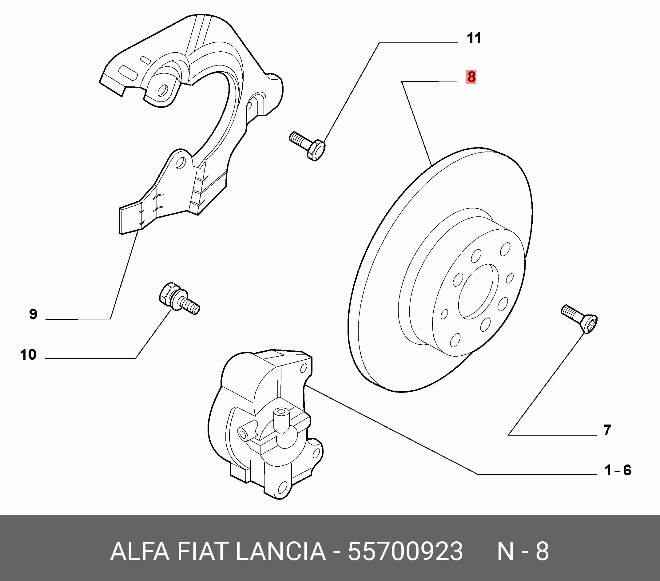 FIAT 5 570 0923 ROTOR DISC