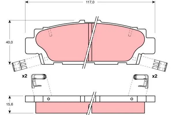 TRW GDB1257 BRAKE PADS