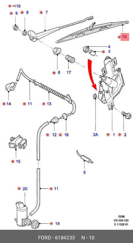 FORD 6 184 233 CONVENTIONAL WIPER