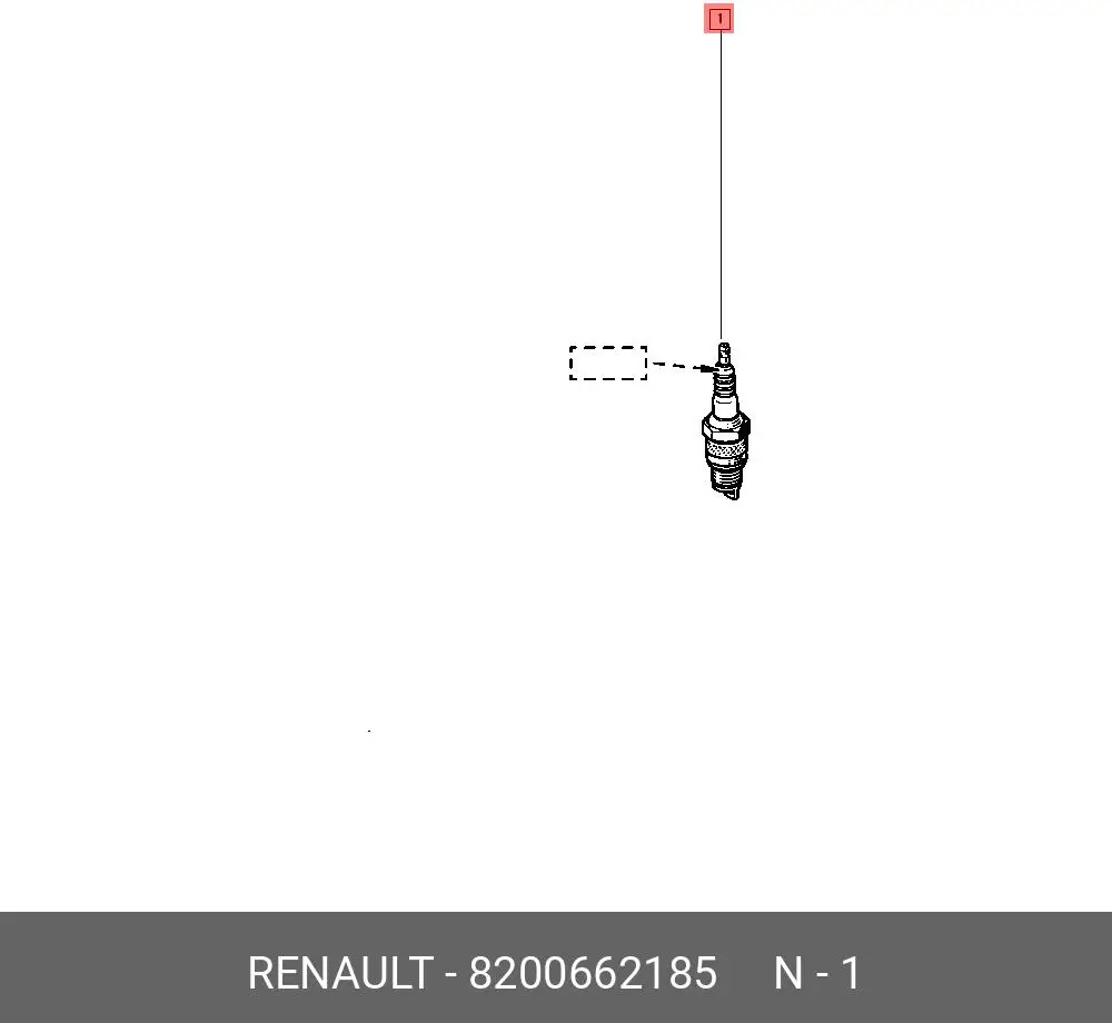 RENAULT 82 00 662 185 SPARK PLUG
