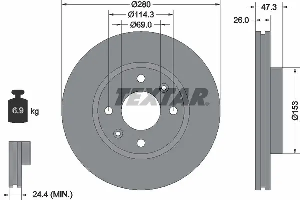 TEXTAR 92136600 ROTOR DISC