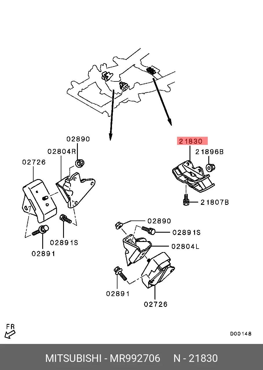 MITSUBISHI MR992706 ENGINE MOUNTING