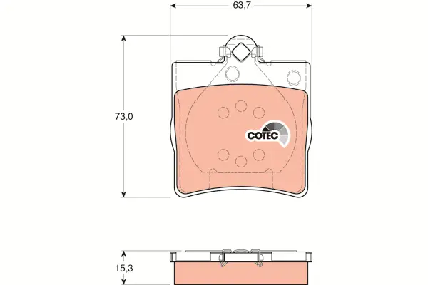 TRW GDB1335 BRAKE PADS