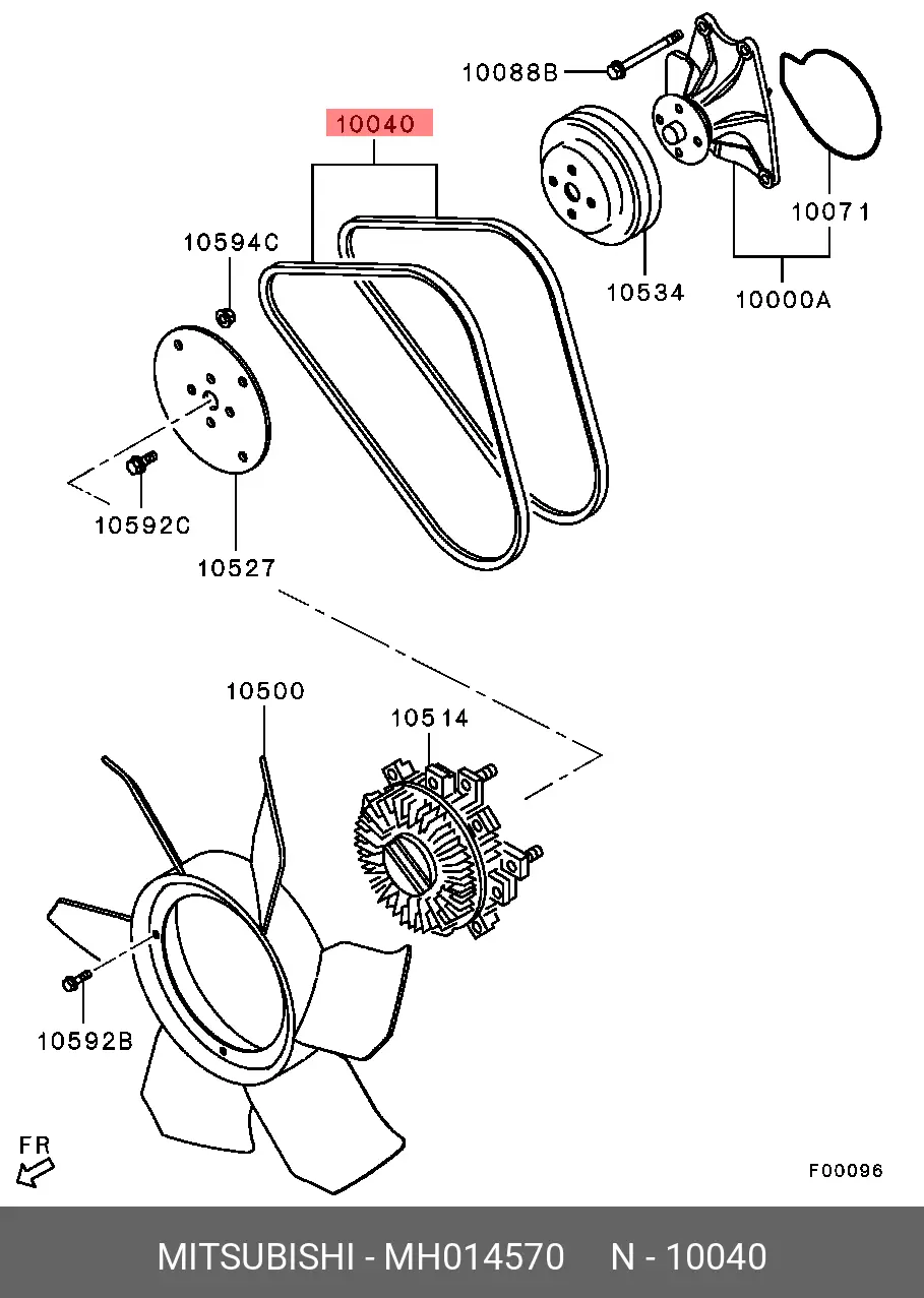 MITSUBISHI MH014570 V-BELT