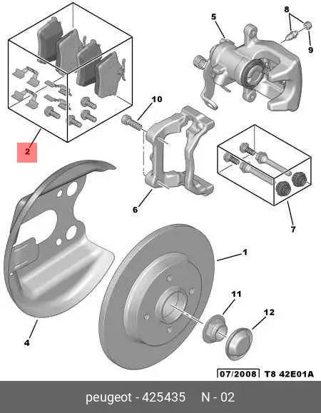 PEUGEOT 4254.35 BRAKE PADS