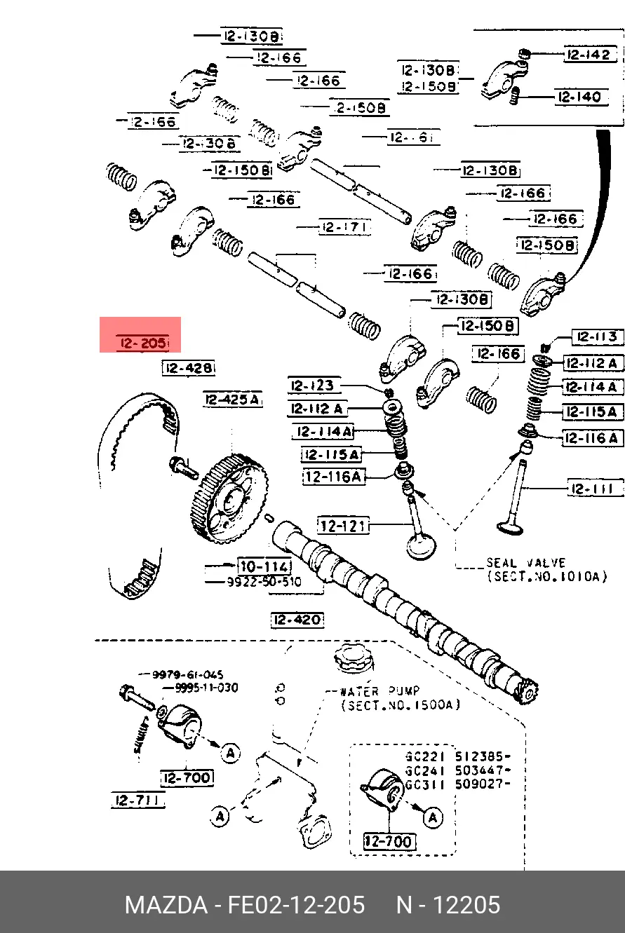 MAZDA FE0212205 TIMING BELT