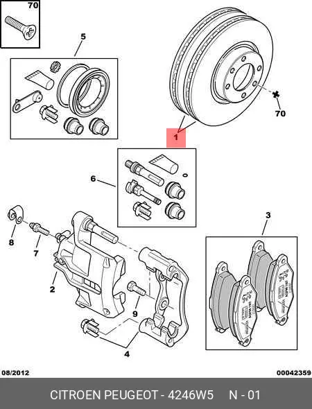 PEUGEOT 4246W5 ROTOR DISC