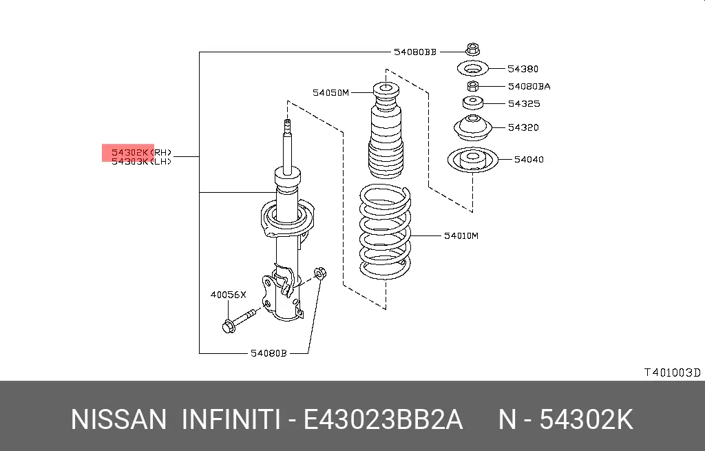 NISSAN E4302-3BB2A STRUT ASS~Y
