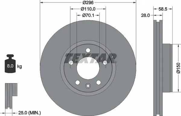 TEXTAR 92057700 ROTOR DISC
