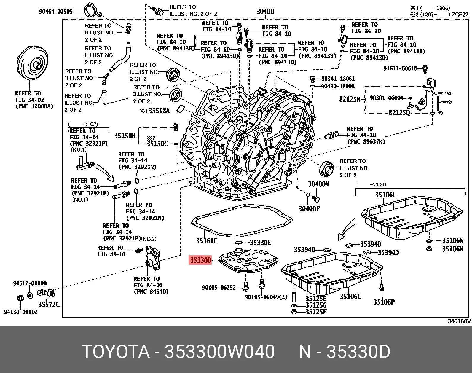 TOYOTA 35330-0W040 TRANSMISSION FILTER