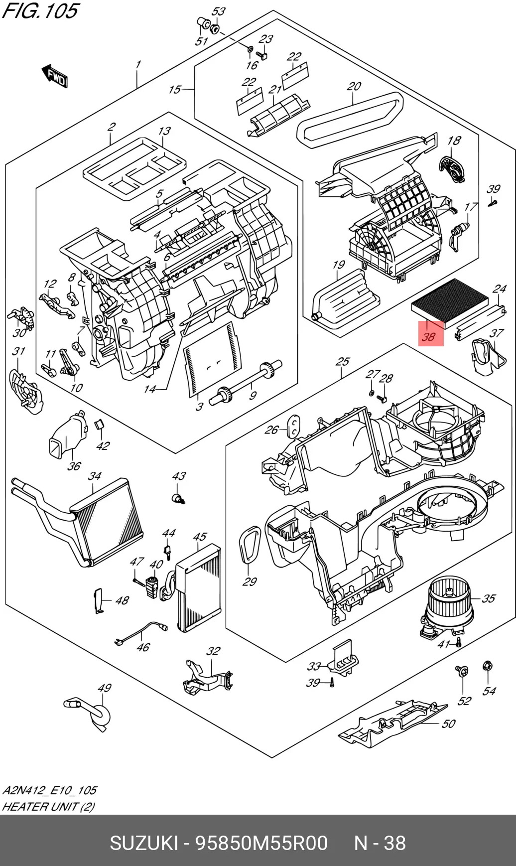 SUZUKI 95850M55R00 CABIN FILTER