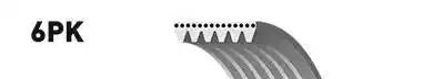 GATES 6PK1190 MULTIRIB BELT