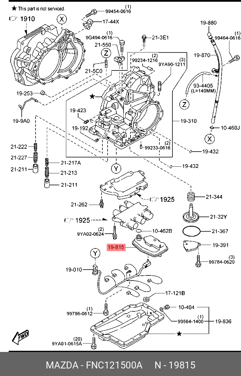 MAZDA FNC1-21-500A TRANSMISSION FILTER