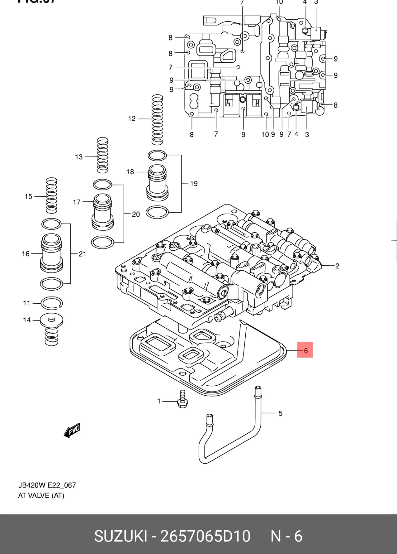 SUZUKI 26570-65D10 TRANSMISSION FILTER